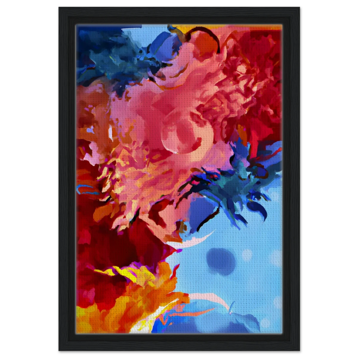 Fragments of the Infinite | Contemporary Abstract Wall Art Print - Framed Canvas - 30x45 cm / 12x18″ - Black frame