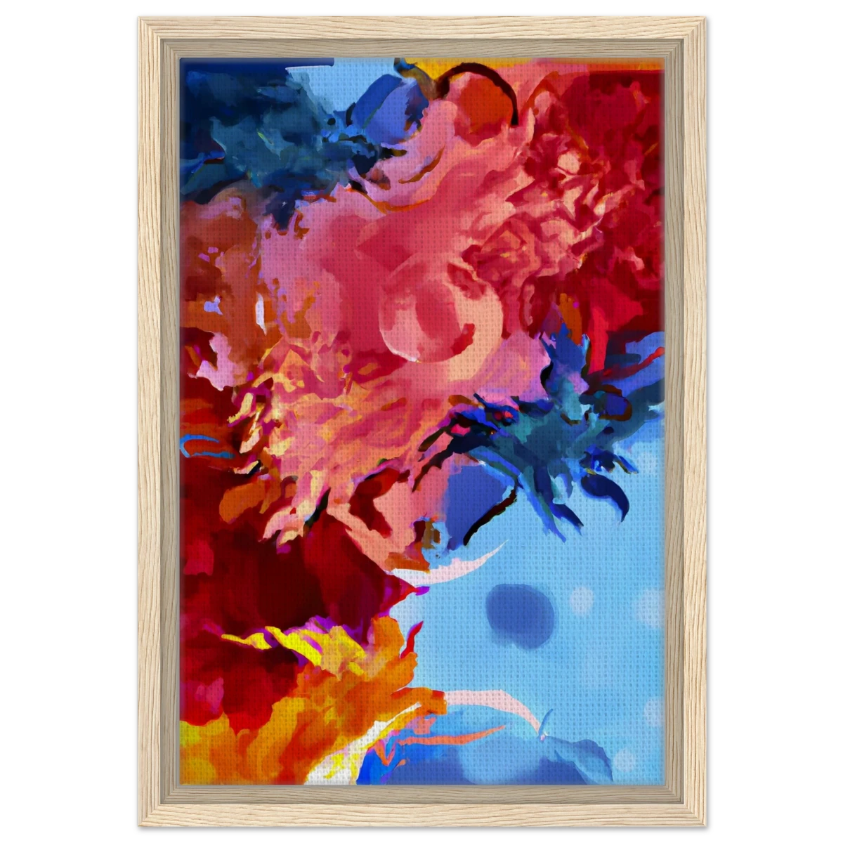 Fragments of the Infinite | Contemporary Abstract Wall Art Print - Framed Canvas - 30x45 cm / 12x18″ - Wood frame