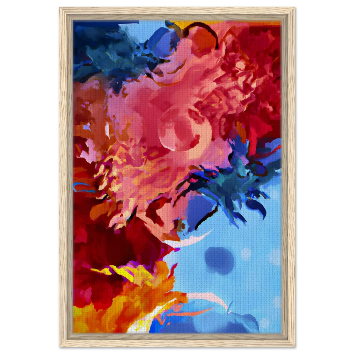 Fragments of the Infinite | Contemporary Abstract Wall Art Print - Framed Canvas - 40x60 cm / 16x24″ - Wood frame