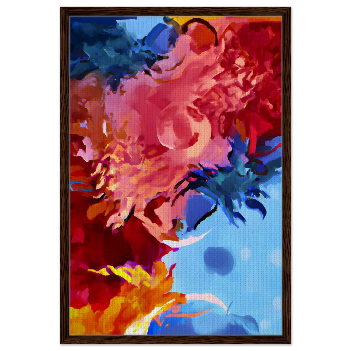 Fragments of the Infinite | Contemporary Abstract Wall Art Print - Framed Canvas - 60x90 cm / 24x36″ - Dark wood frame