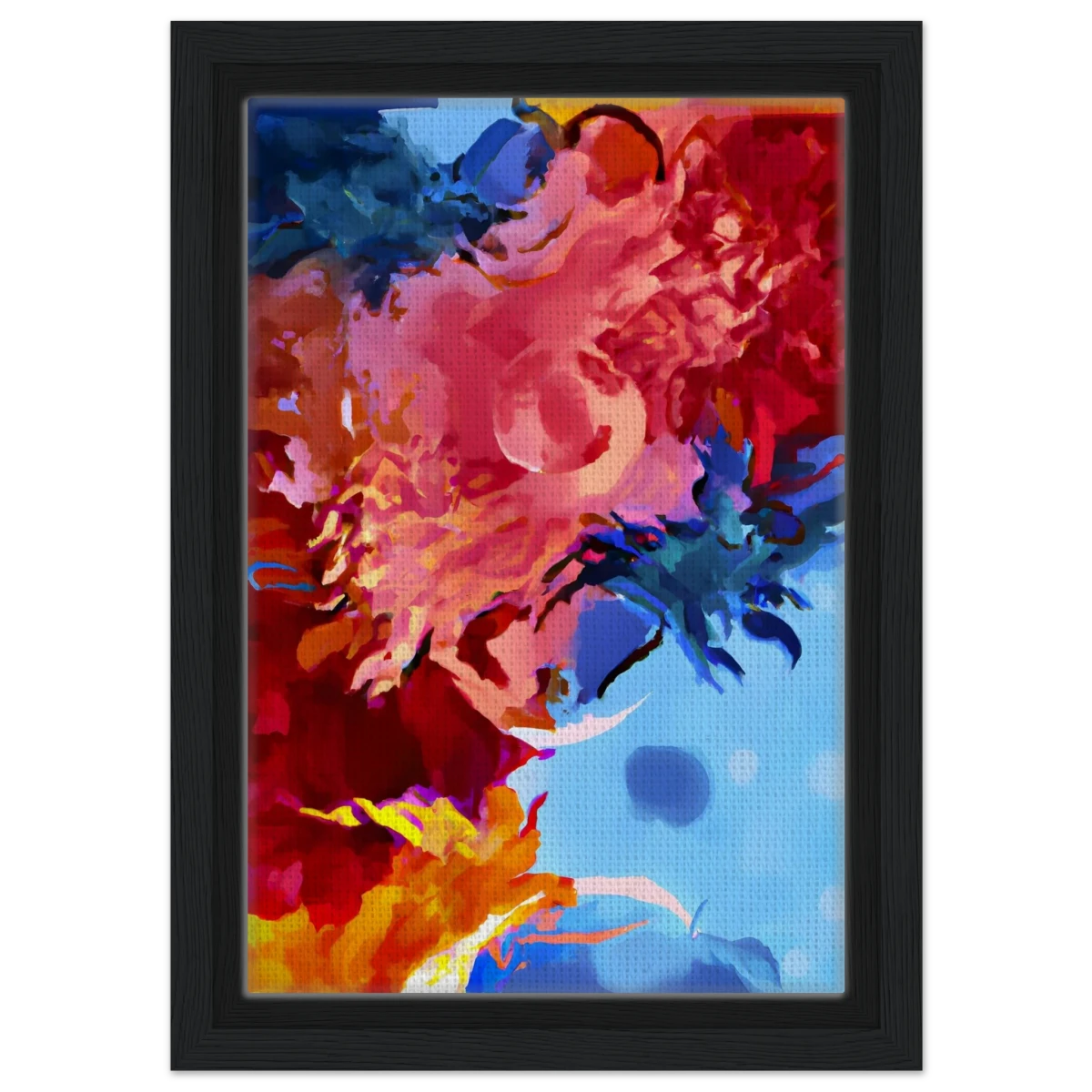 Fragments of the Infinite | Contemporary Abstract Wall Art Print - Framed Canvas - 20x30 cm / 8x12″ - Black frame