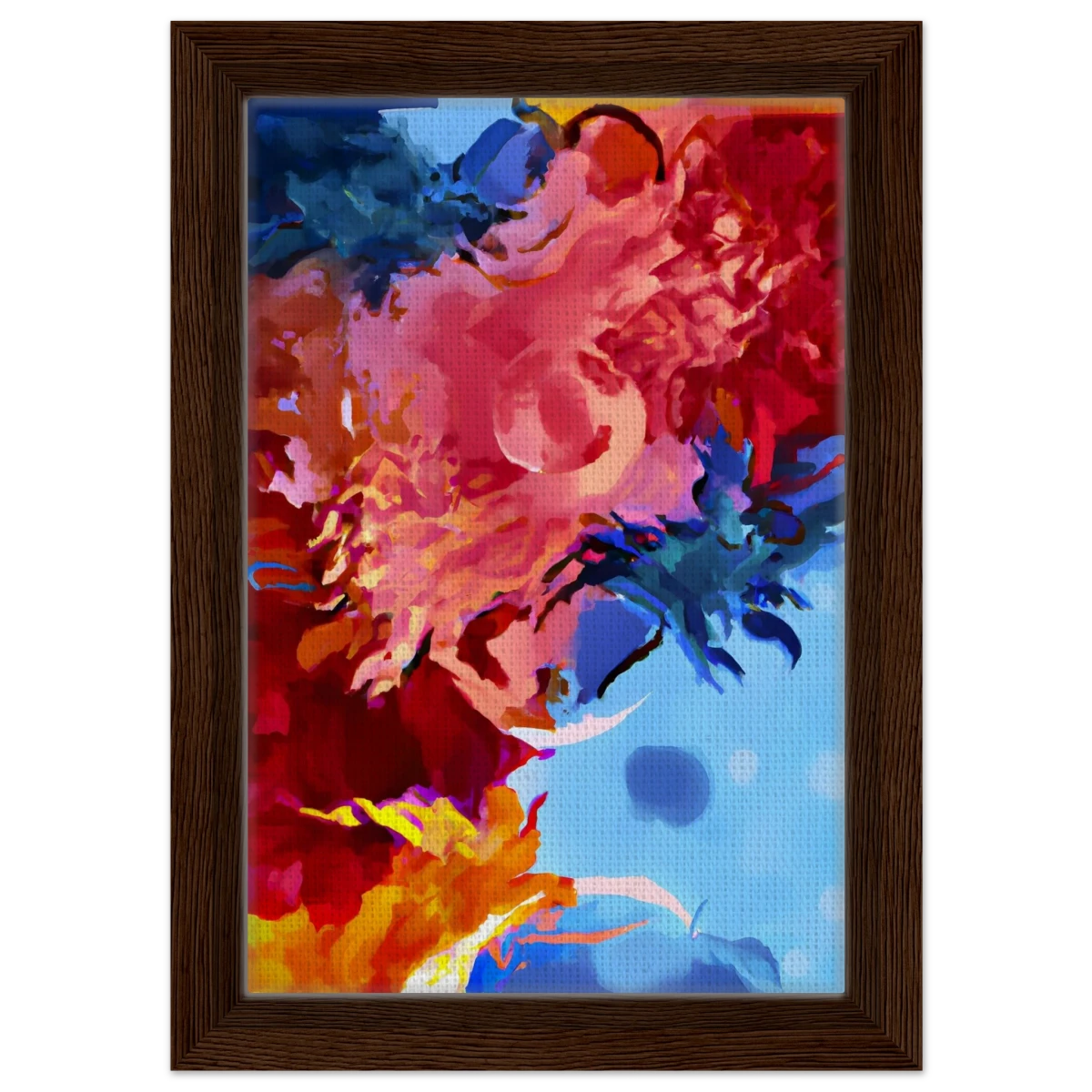 Fragments of the Infinite | Contemporary Abstract Wall Art Print - Framed Canvas - 20x30 cm / 8x12″ - Dark wood frame