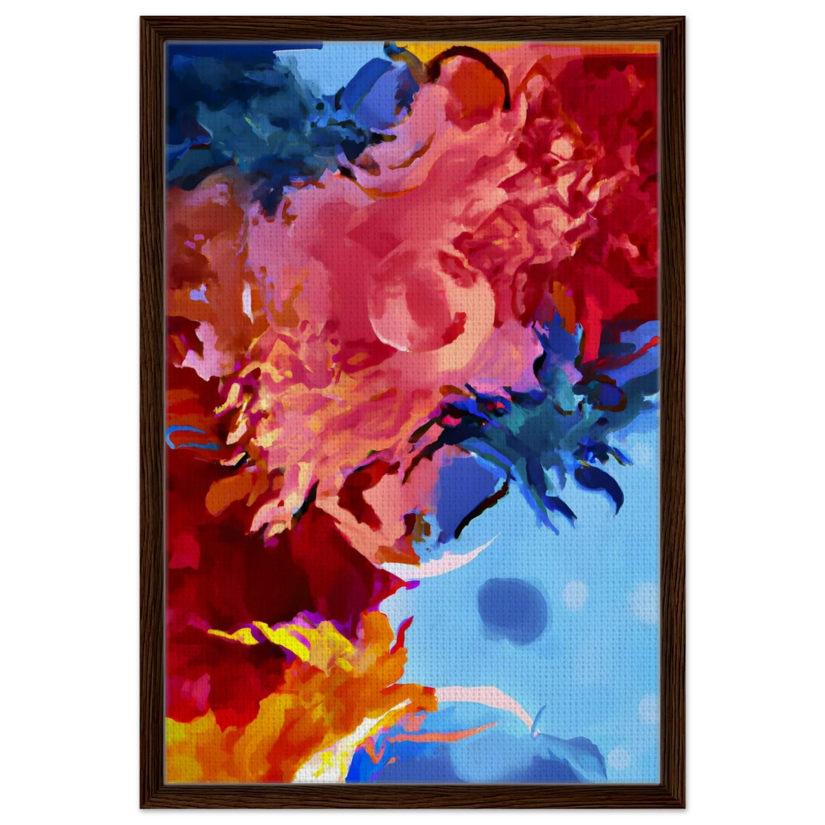 Fragments of the Infinite | Contemporary Abstract Wall Art Print - Framed Canvas - 50x75 cm / 20x30″ - Dark wood frame