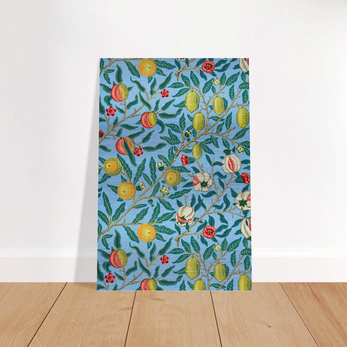 Fruit or Pomegranate by William Morris - Brushed Aluminum Print - 40x60 cm / 16x24″ -