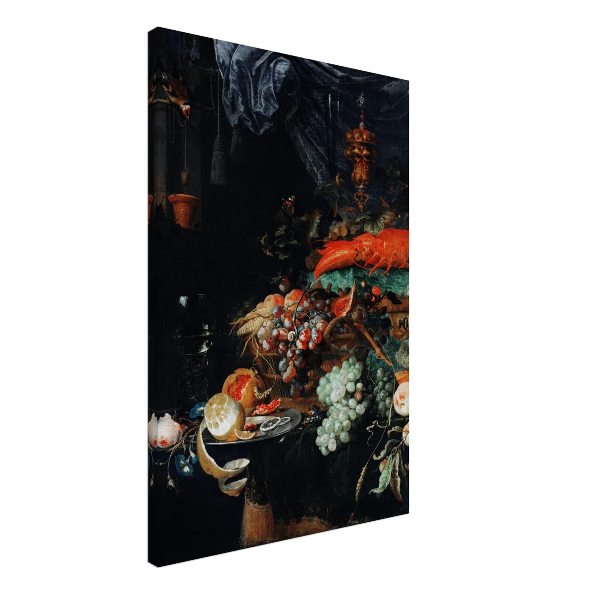 Fruits and Lobster by Abraham Mignon | Wall art Print - Canvas - 50x75 cm / 20x30″ -