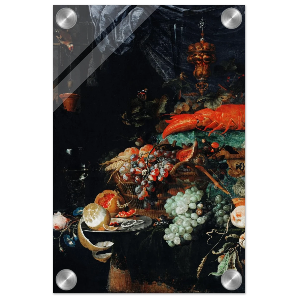 Fruits and Lobster by Abraham Mignon | Wall art Print - Acrylic Print - 20x30 cm / 8x12″ -