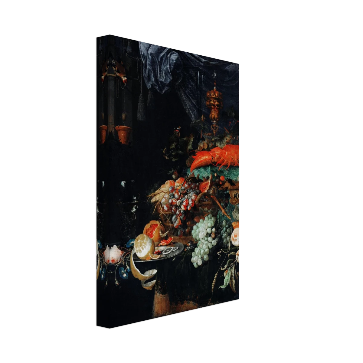 Fruits and Lobster by Abraham Mignon | Wall art Print - Canvas - 20x30 cm / 8x12″ -