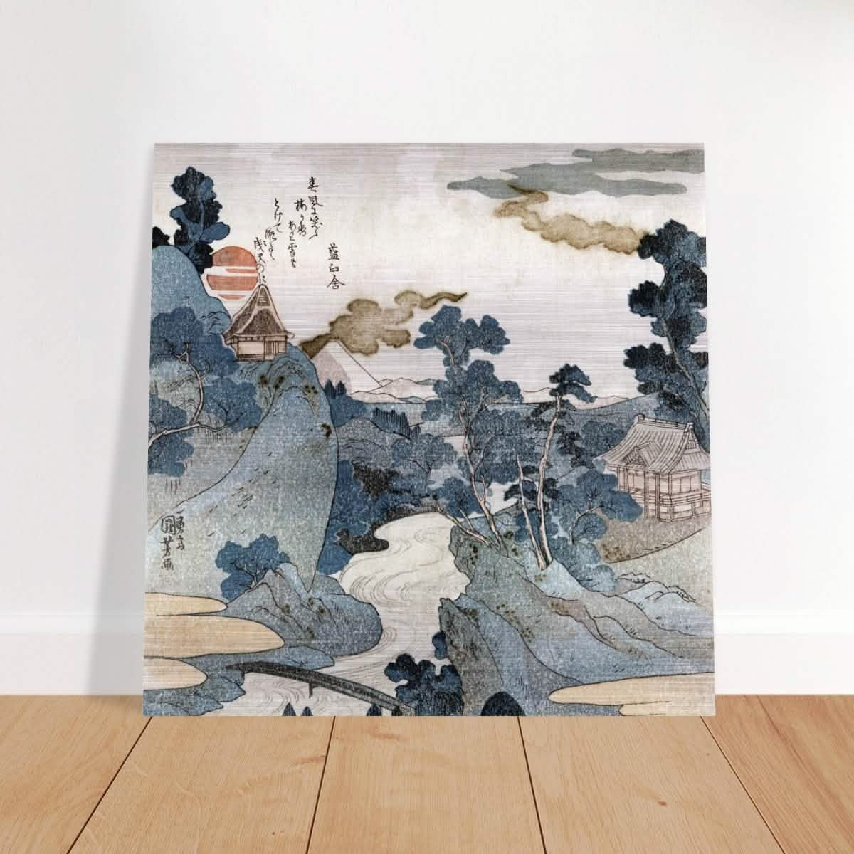 Fuji No Yukei By Utagawa Kuniyoshi | Vintage wall art print - Brushed Aluminum Print - 30x30 cm / 12x12″ -