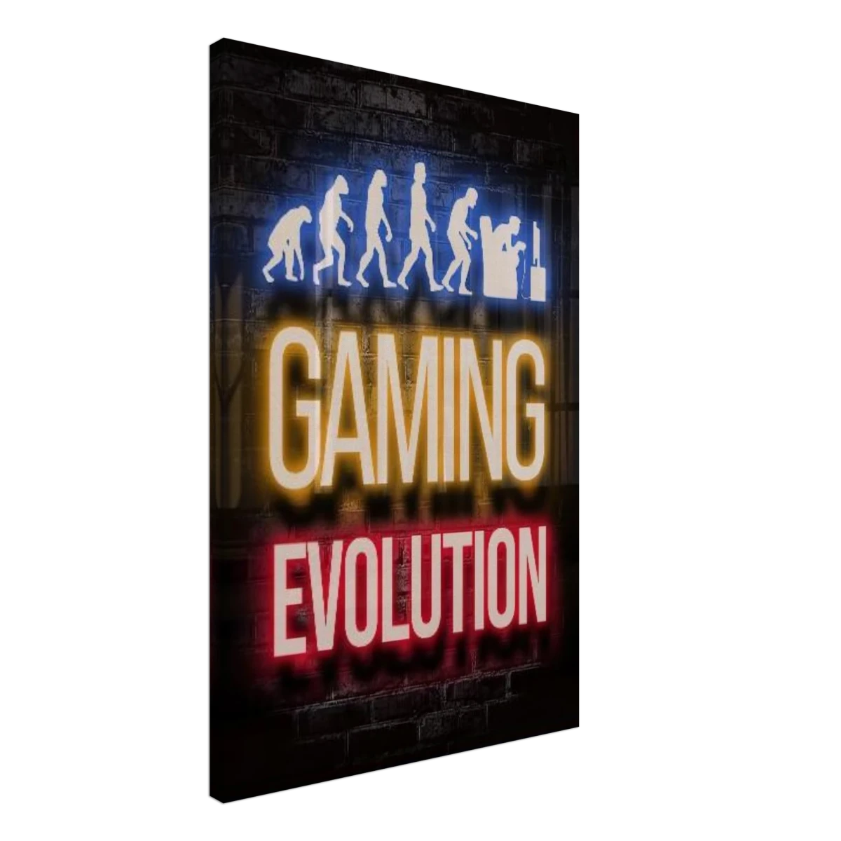 Gaming Evolution – The Rise of a Gamer | Pop art Wall art Print - Canvas - 50x75 cm / 20x30″ -