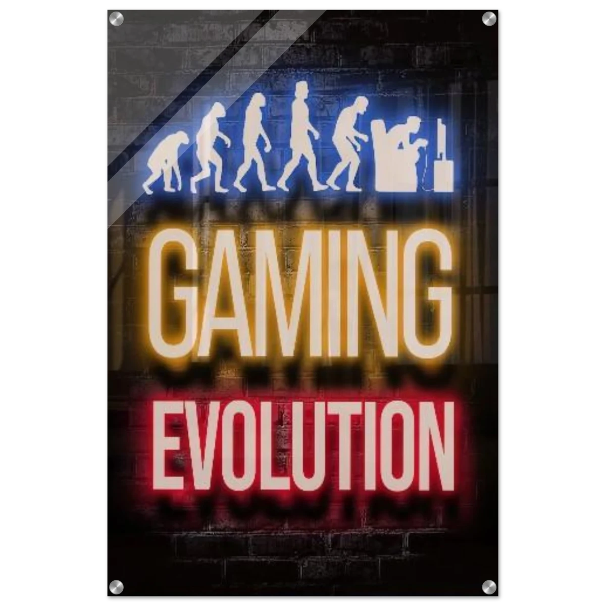 Gaming Evolution – The Rise of a Gamer | Pop art Wall art Print - Acrylic Print - 60x90 cm / 24x36″ -