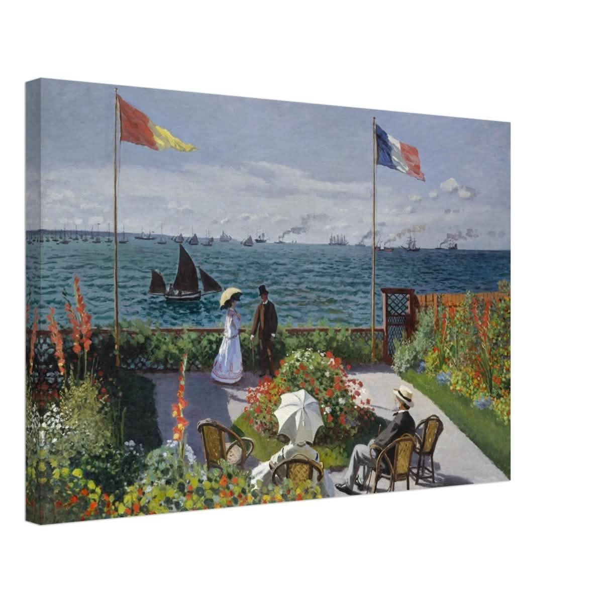 Garden at Sainte - Adresse by Claude Monet | Vintage wall art print - Canvas - 40x60 cm / 16x24″ -