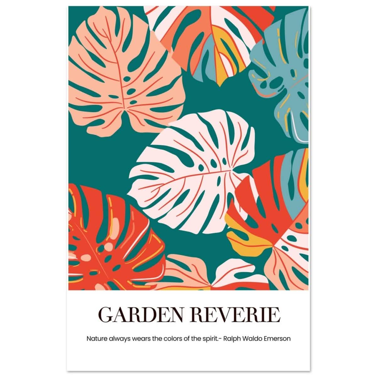 Garden Reverie | Abstract botanical masterpiece - Aluminum Print - 50x75 cm / 20x30″ -