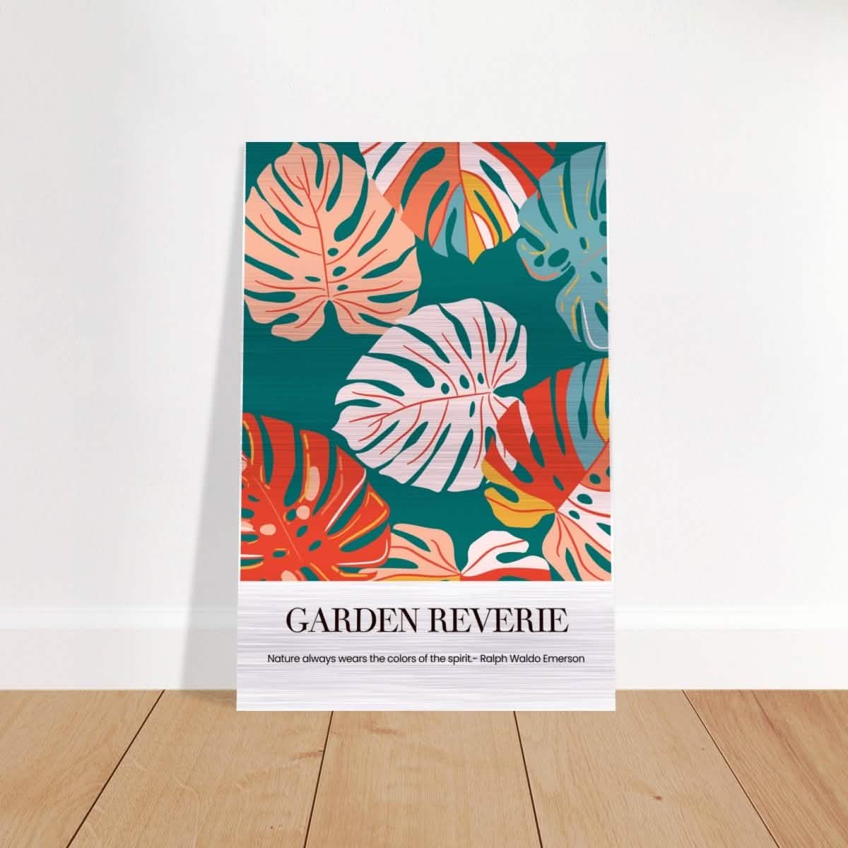 Garden Reverie | Abstract botanical masterpiece - Brushed Aluminum Print - 30x45 cm / 12x18″ -