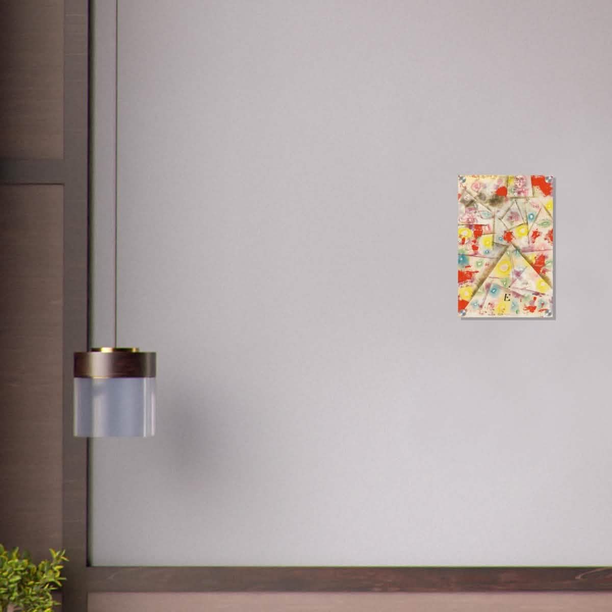 Gedenkblatt E by Paul Klee 1924 - Acrylic Print - 30x45 cm / 12x18″ -