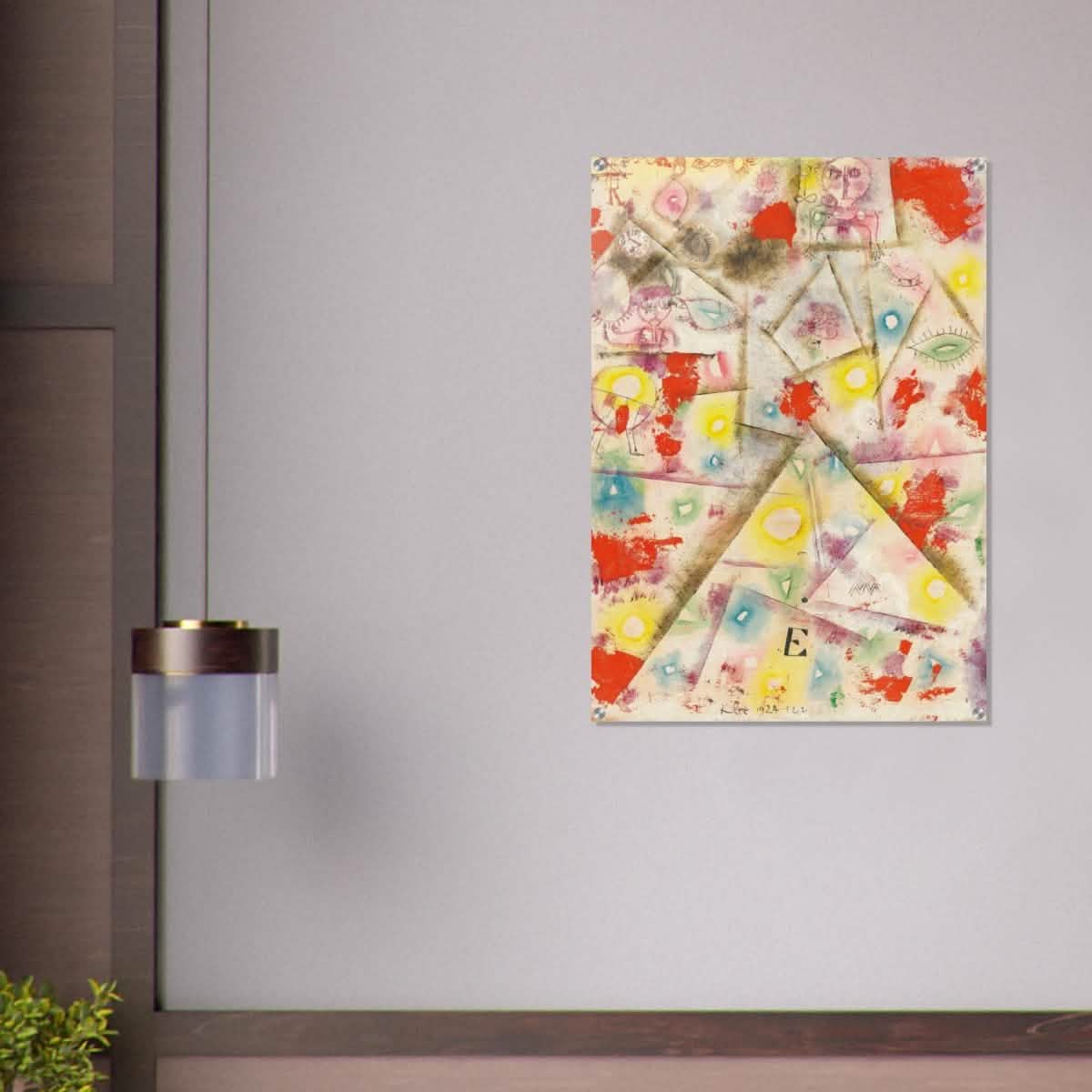 Gedenkblatt E by Paul Klee 1924 - Acrylic Print - 70x100 cm / 28x40″ -