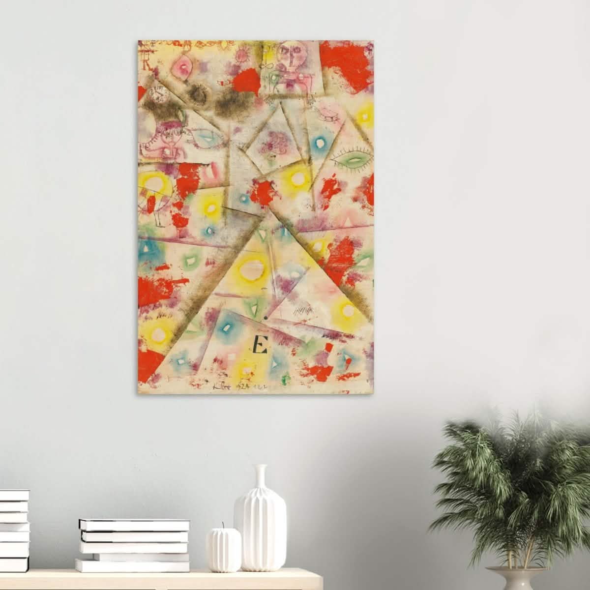 Gedenkblatt E by Paul Klee 1924 - Wood Prints - 60x90 cm / 24x36″ - 10 mm