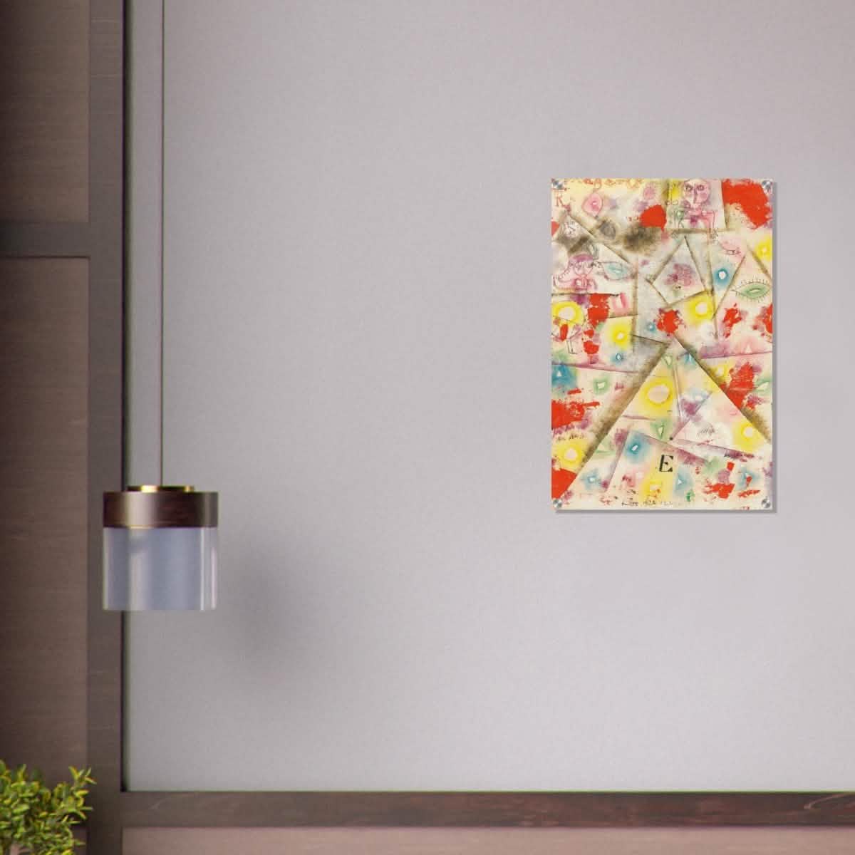Gedenkblatt E by Paul Klee 1924 - Acrylic Print - 50x75 cm / 20x30″ -