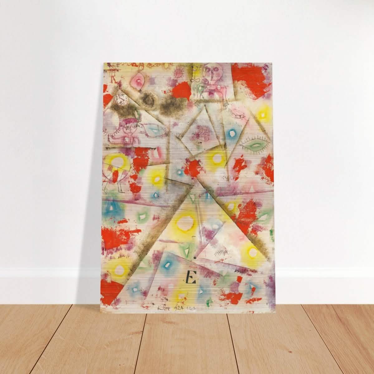 Gedenkblatt E by Paul Klee 1924 - Brushed Aluminum Print - 70x100 cm / 28x40″ -