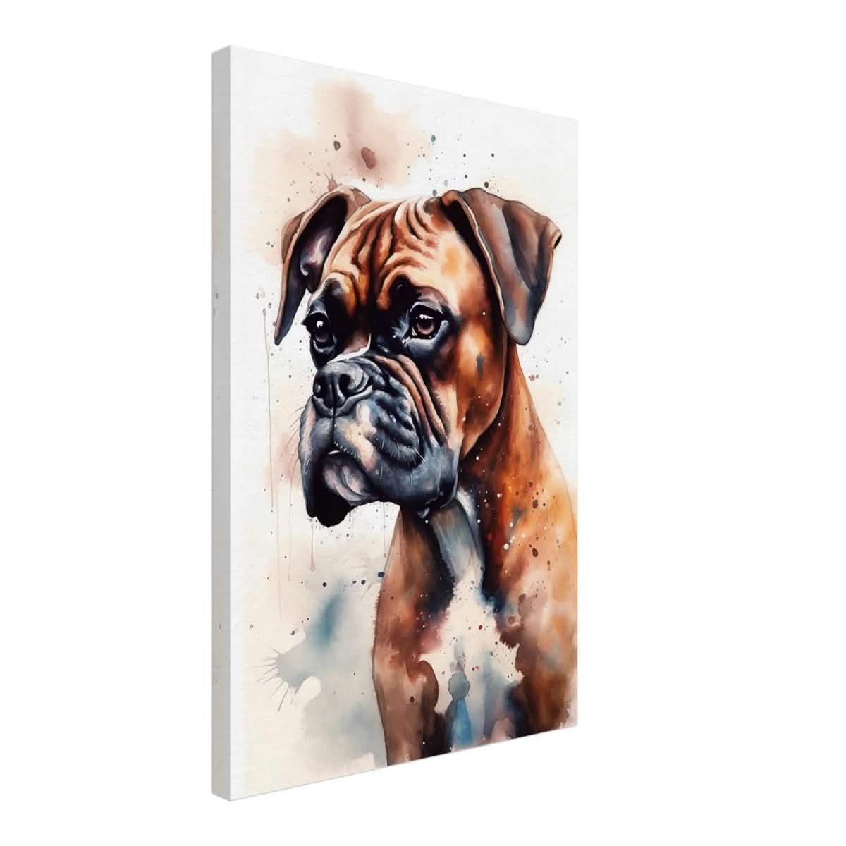 Gentle Strokes: Boxer Puppy Bliss | Da Vinci Animal Kingdom Wall art print - Canvas - 40x60 cm / 16x24″ -