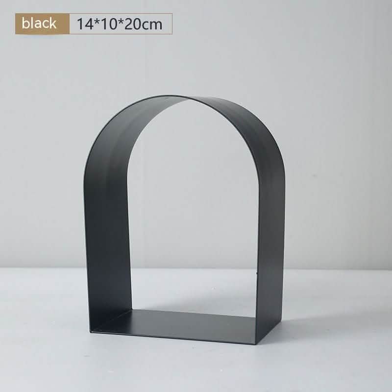 Geometric Arch Resin Sculptures – Modern Character & Abstract Ornaments - Black -