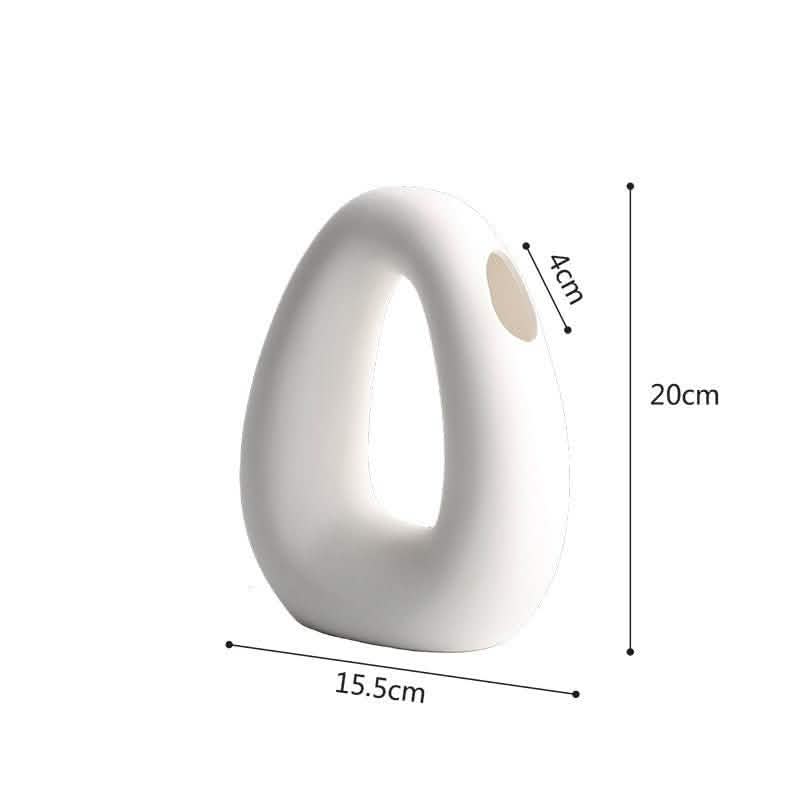 Geometric Ceramic Vase Collection – Modern Minimalist Handmade Pottery - C1 -