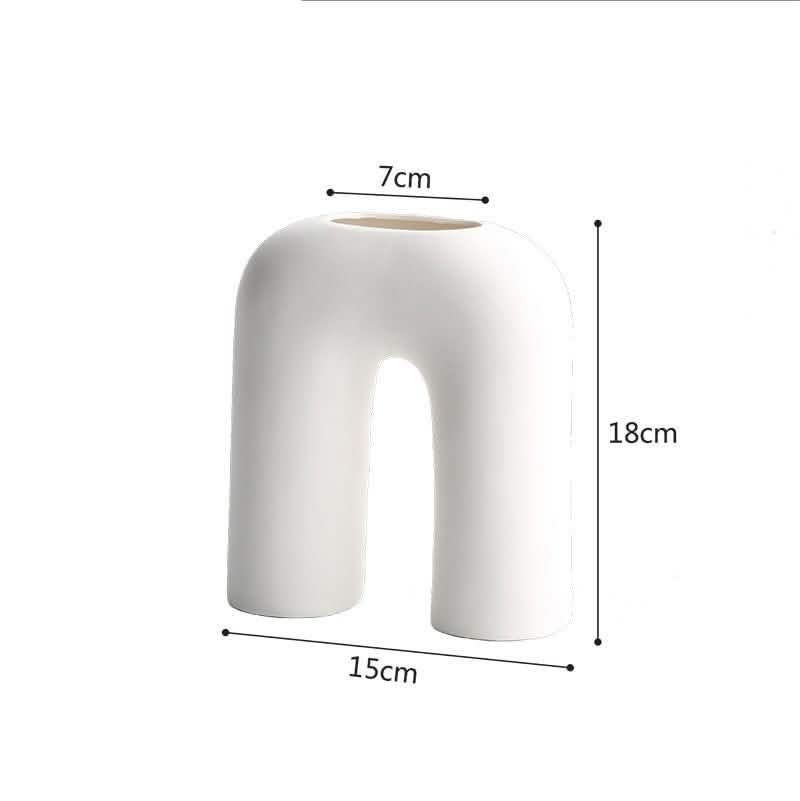 Geometric Ceramic Vase Collection – Modern Minimalist Handmade Pottery - B1 -