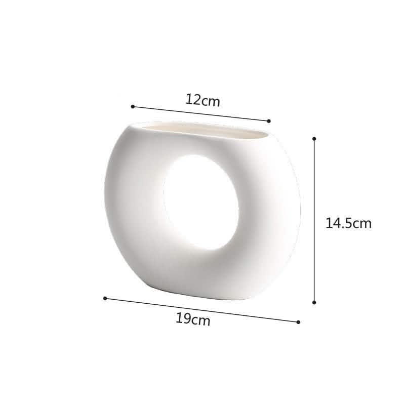 Geometric Ceramic Vase Collection – Modern Minimalist Handmade Pottery - A1 -