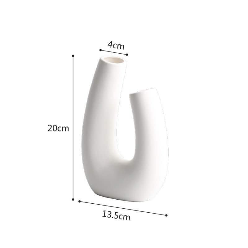 Geometric Ceramic Vase Collection – Modern Minimalist Handmade Pottery - D1 -