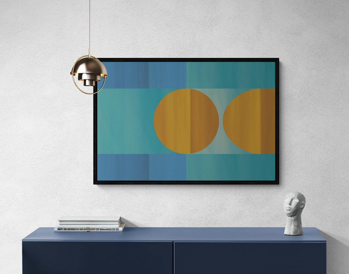 Geometric Harmony Duo – Set of 2 Abstract Wall Art Prints - Canvas - 30X45 CM / 12X18″ -