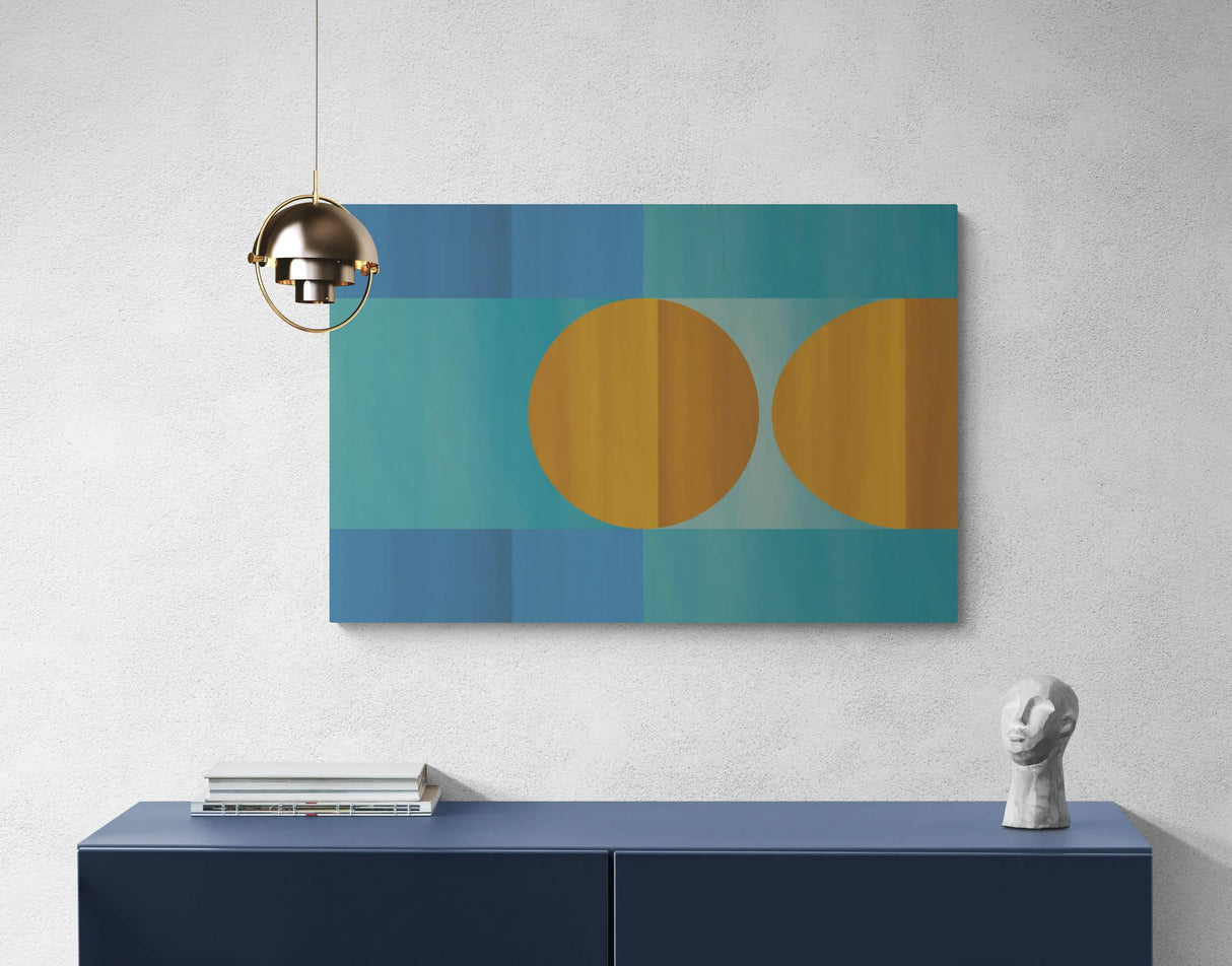 Geometric Harmony Duo – Set of 2 Abstract Wall Art Prints - Canvas - 30X45 CM / 12X18″ -