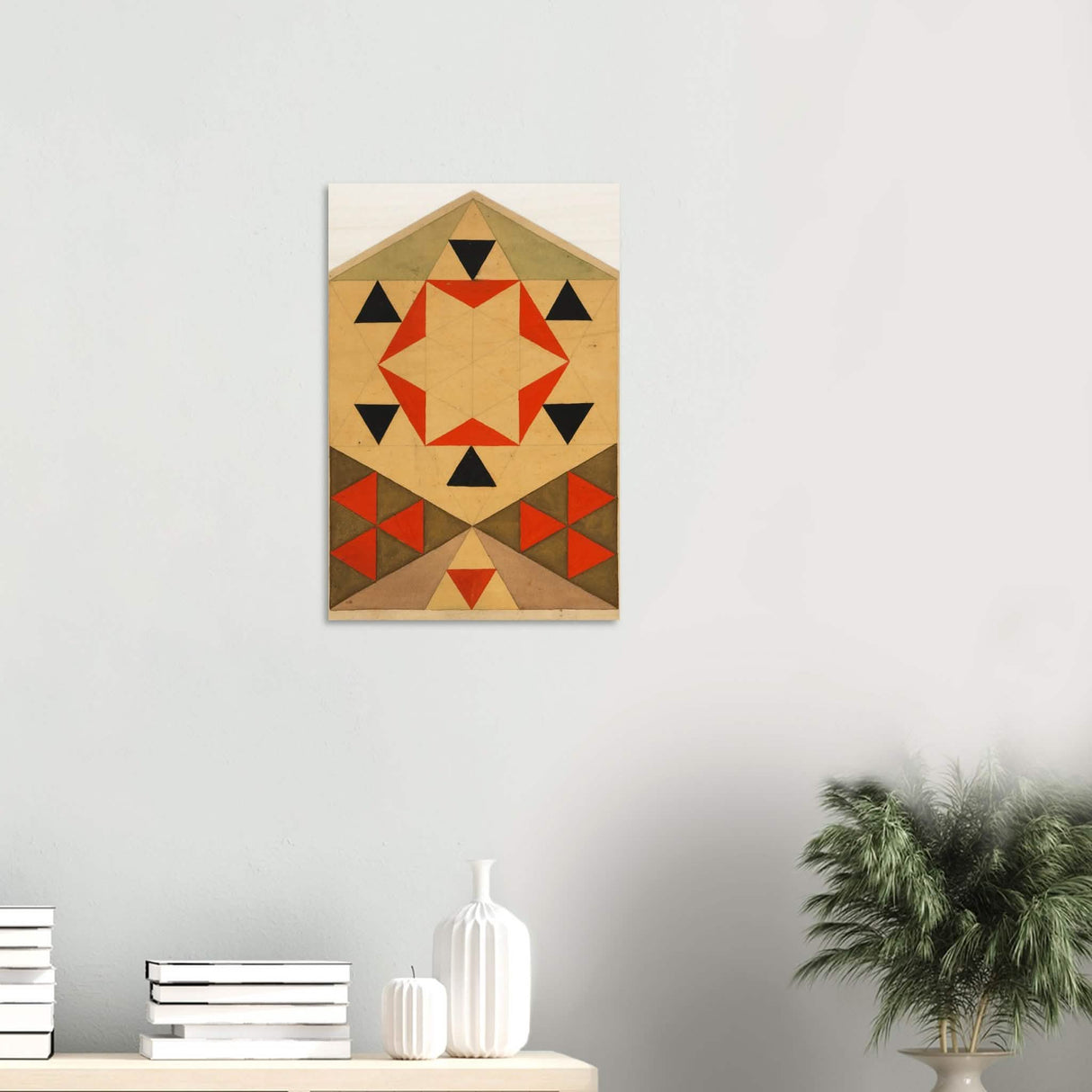 Geometrische Studie (Schülerarbeit) by Egon Schiele 1903 - Wood Prints - 40x60 cm / 16x24″ - 20 mm