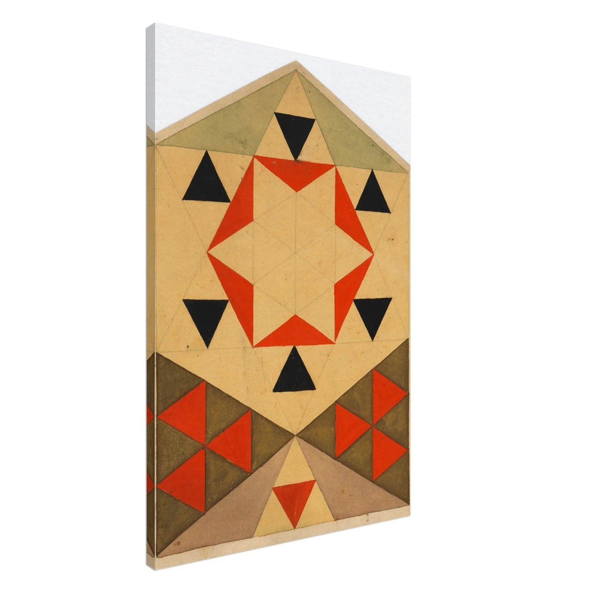 Geometrische Studie (Schülerarbeit) by Egon Schiele 1903 - Canvas - 60x90 cm / 24x36″ - Slim