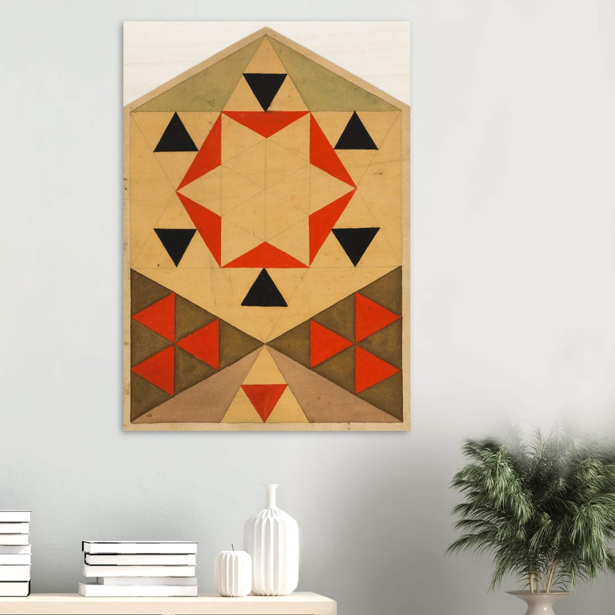 Geometrische Studie (Schülerarbeit) by Egon Schiele 1903 - Wood Prints - 70x100 cm / 28x40″ - 10 mm