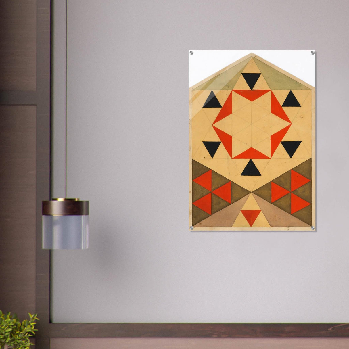 Geometrische Studie (Schülerarbeit) by Egon Schiele 1903 - Acrylic Print - 70x100 cm / 28x40″ -