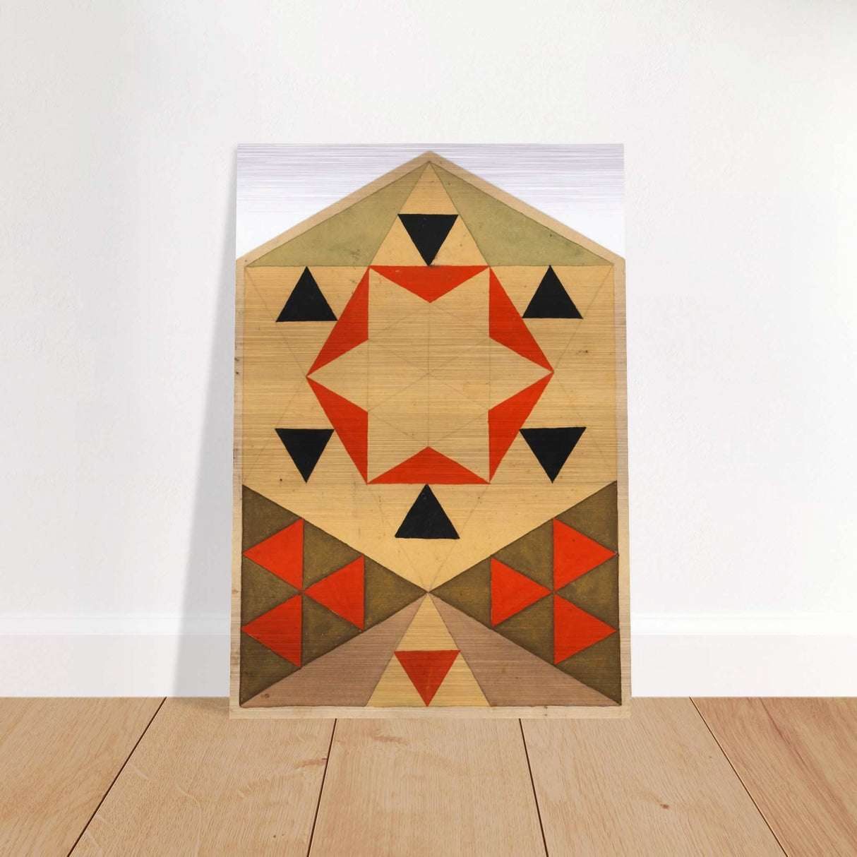 Geometrische Studie (Schülerarbeit) by Egon Schiele 1903 - Brushed Aluminum Print - 70x100 cm / 28x40″ -