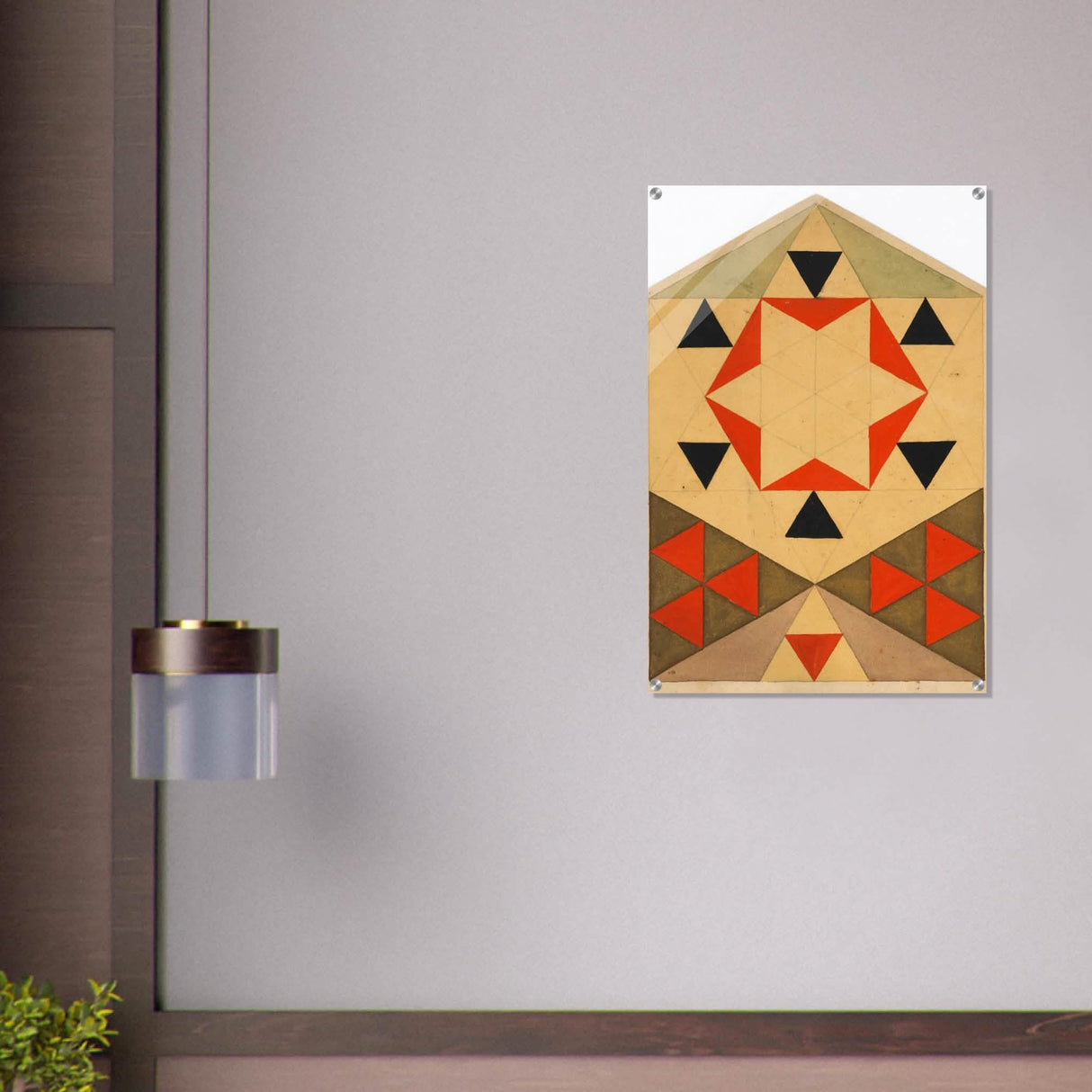 Geometrische Studie (Schülerarbeit) by Egon Schiele 1903 - Acrylic Print - 60x90 cm / 24x36″ -