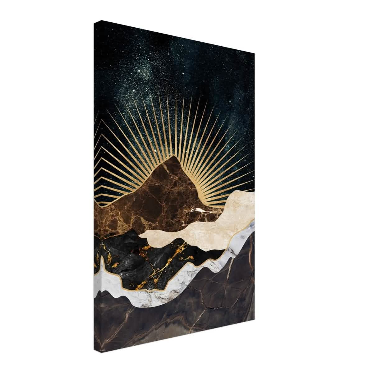 Gilded Desertscape | Cosmic Minimalist Art | Wall art Print - Canvas - 40x60 cm / 16x24″ -