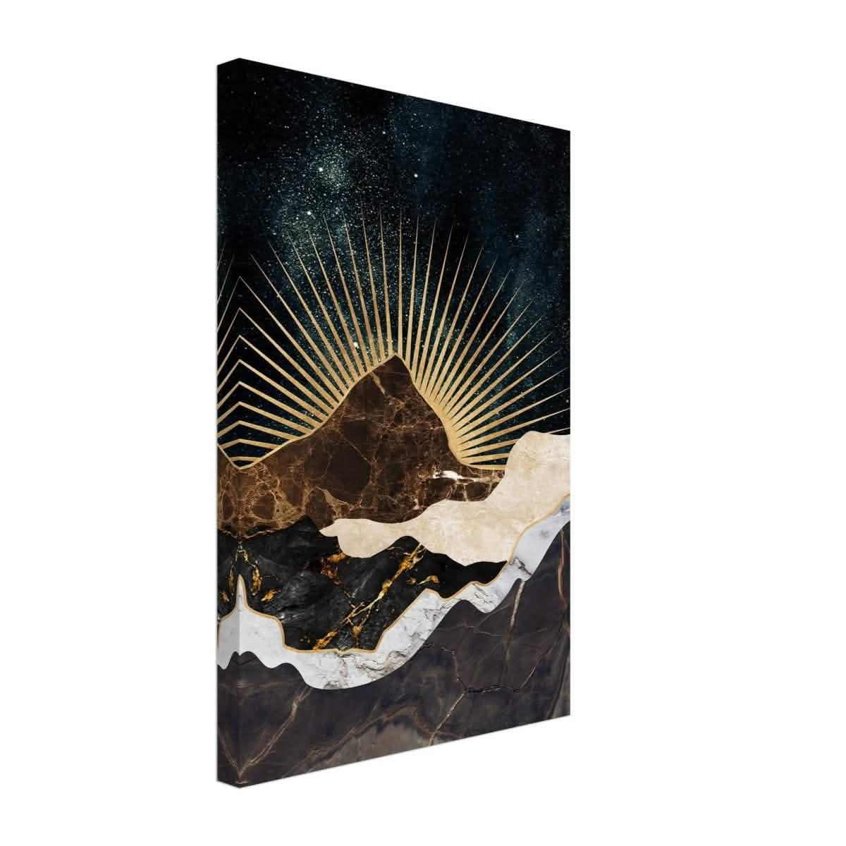 Gilded Desertscape | Cosmic Minimalist Art | Wall art Print - Canvas - 30x45 cm / 12x18″ -