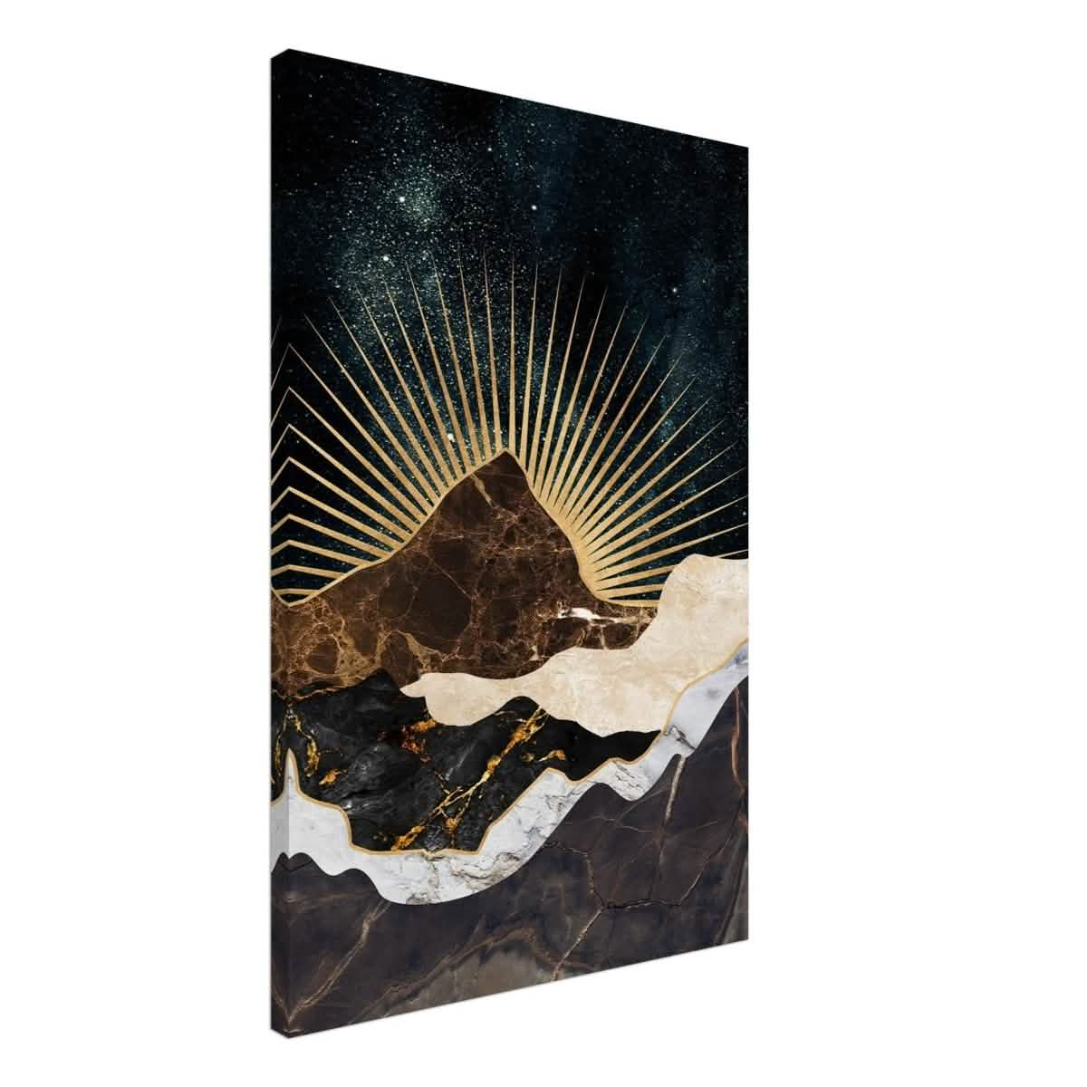 Gilded Desertscape | Cosmic Minimalist Art | Wall art Print - Canvas - 50x75 cm / 20x30″ -