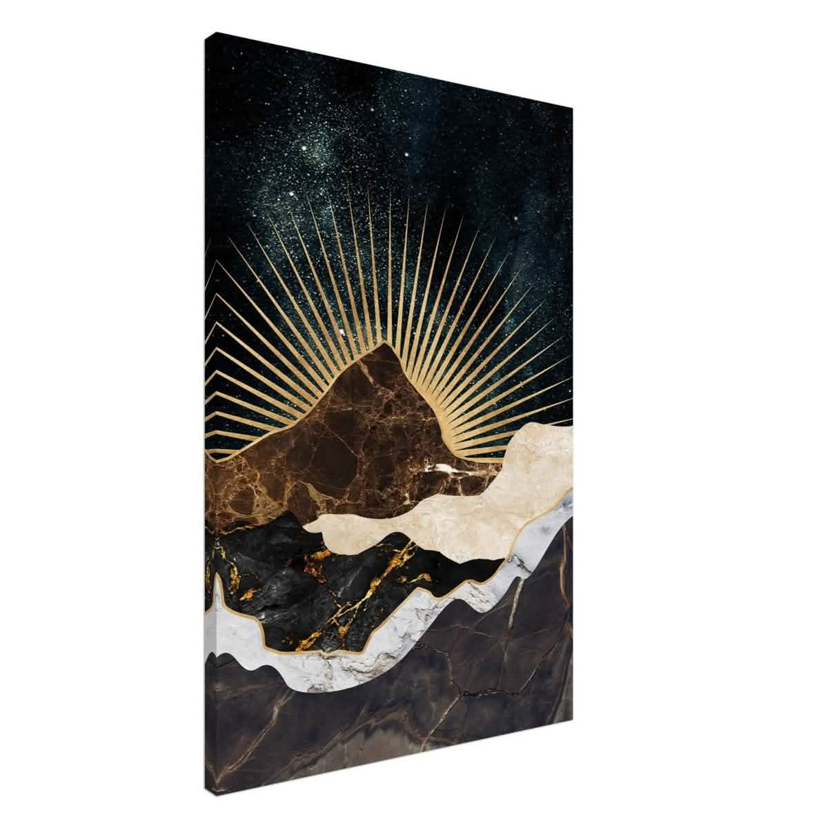 Gilded Desertscape | Cosmic Minimalist Art | Wall art Print - Canvas - 60x90 cm / 24x36″ -