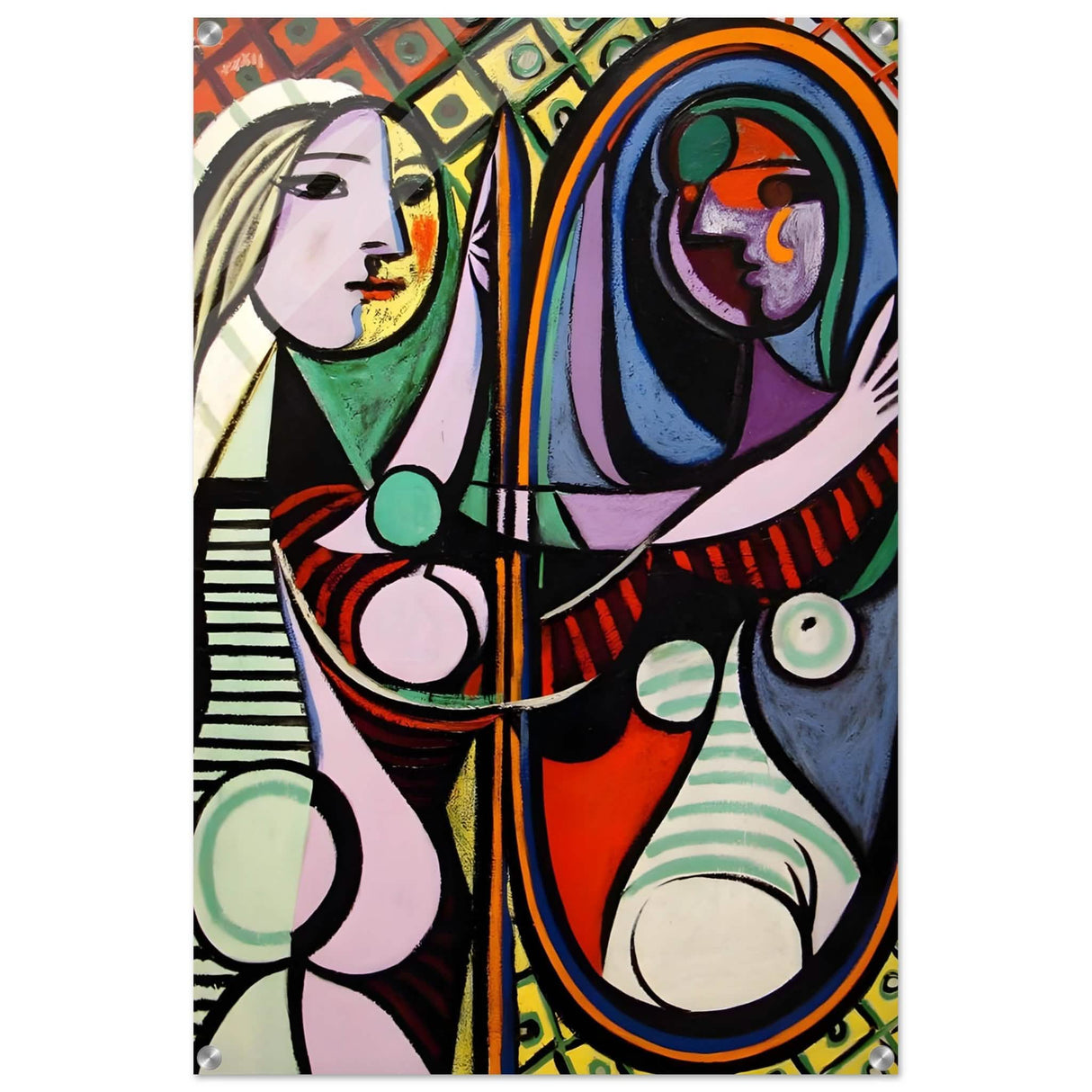 Girl before a Mirror by Pablo Picasso 1932 - Acrylic Print - 60x90 cm / 24x36″ -