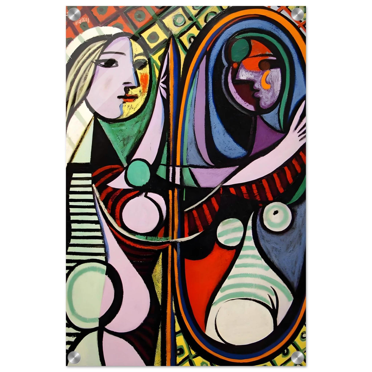 Girl before a Mirror by Pablo Picasso 1932 - Acrylic Print - 40x60 cm / 16x24″ -