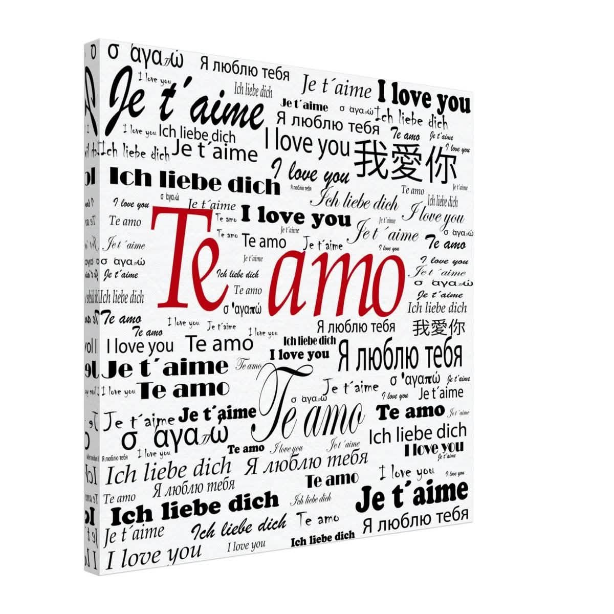 Global Love - Words Across Borders | Digital Pop Art - Canvas - 50x50 cm / 20x20″ -