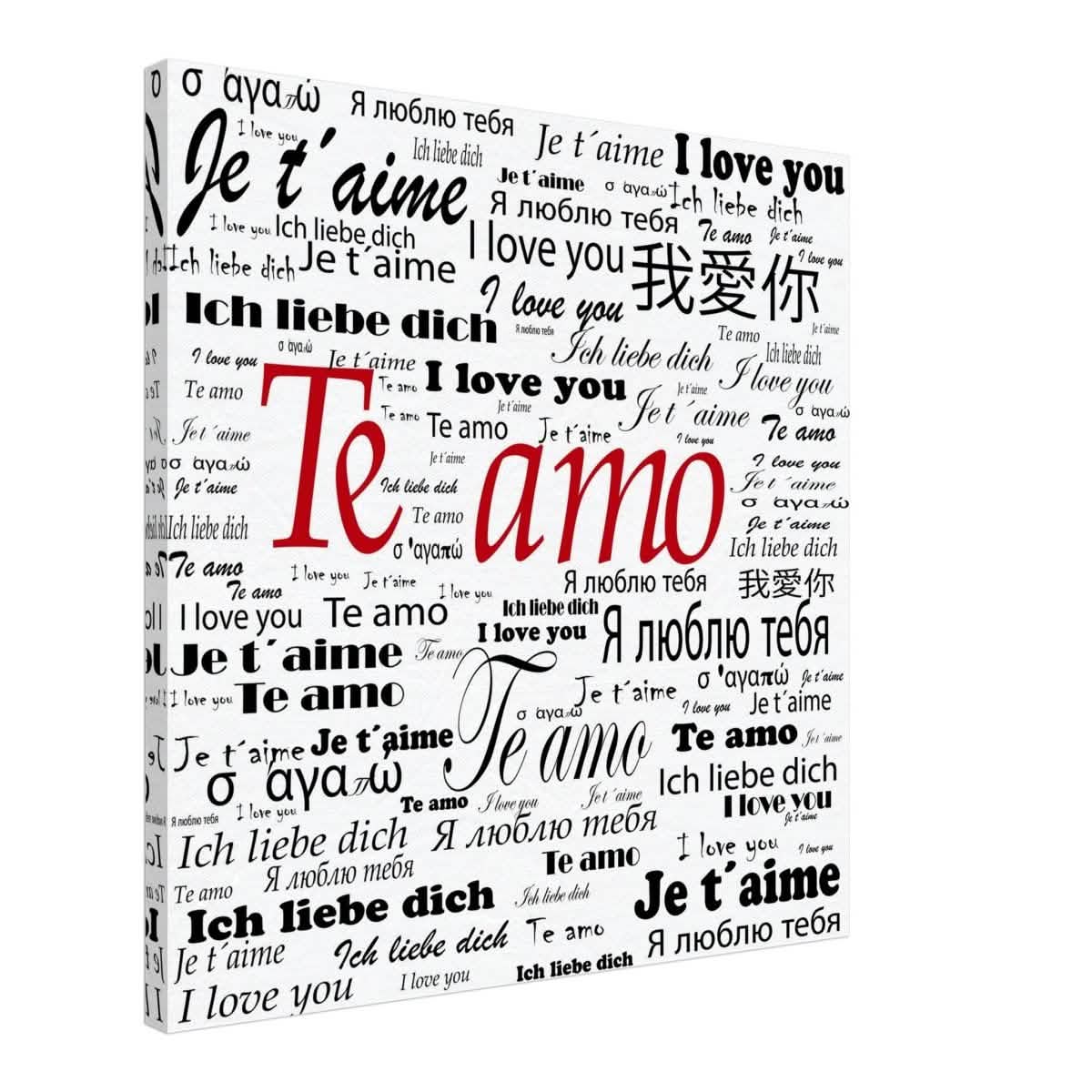 Global Love - Words Across Borders | Digital Pop Art - Canvas - 60x60 cm / 24x24″ -