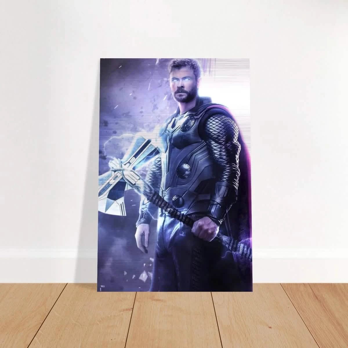 "God of Thunder: Ascension" – Epic Digital Fantasy Art Print - Brushed Aluminum Print - 20x30 cm / 8x12″ -