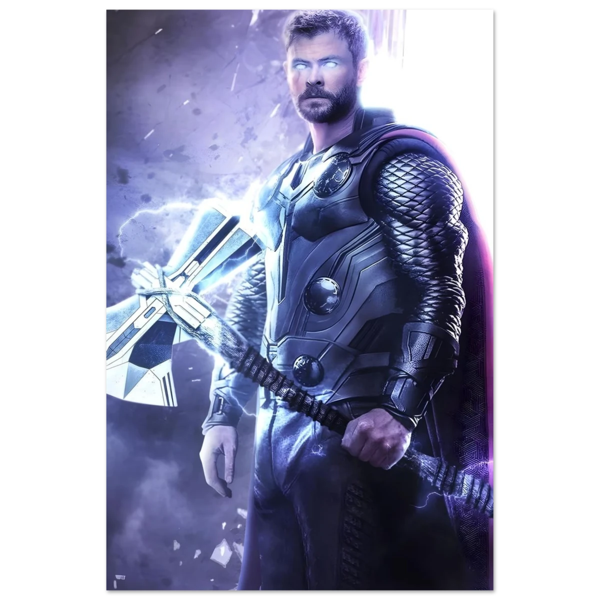 "God of Thunder: Ascension" – Epic Digital Fantasy Art Print - Fine Art Poster - 40x60 cm / 16x24″ -