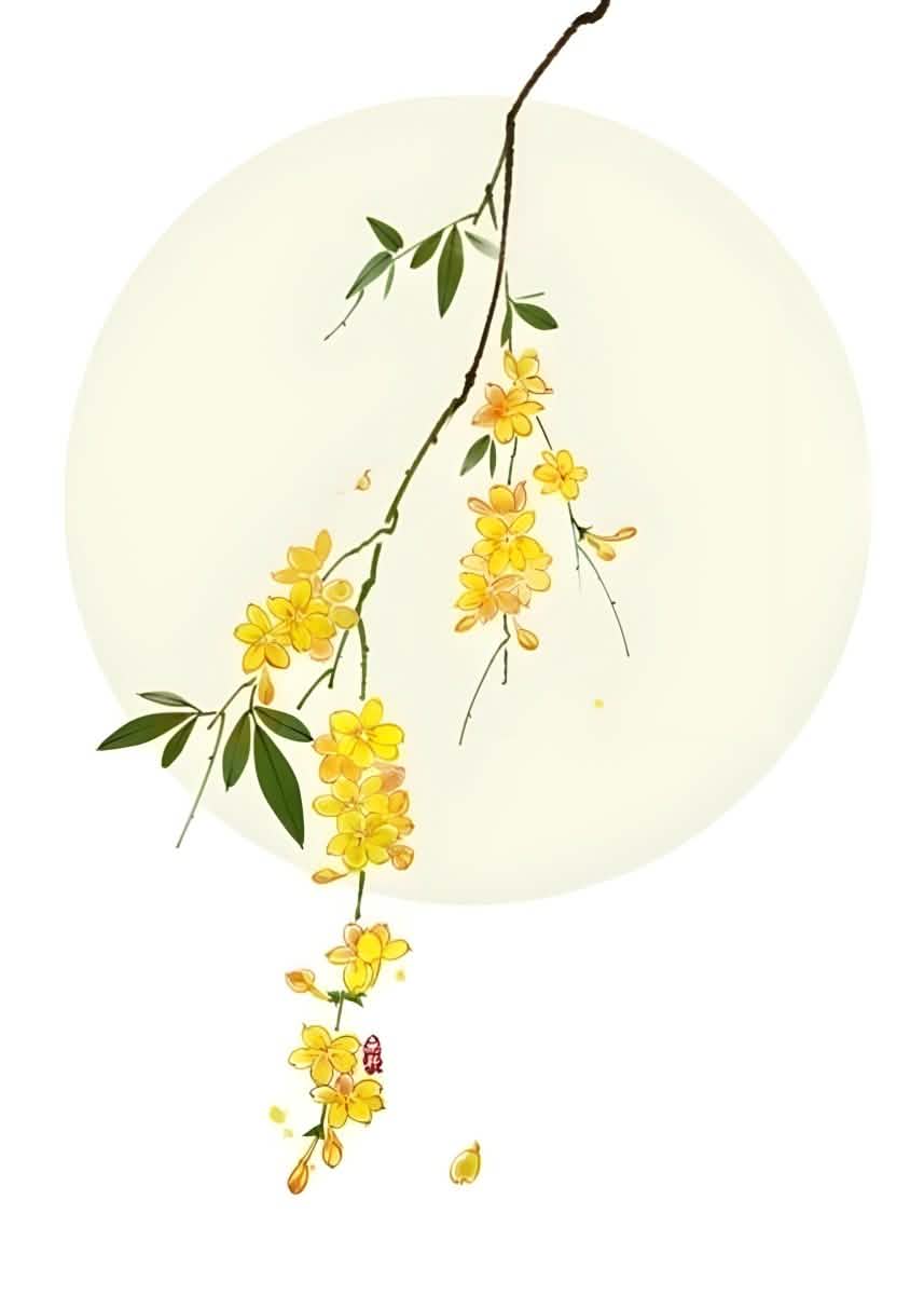 "Golden Bloom Harmony" V02 – Watercolor Yellow Floral Elegance | Wall Art Print | 4 Design Options - 20x30 cm / 8x12" - Design Option 3 - Canvas