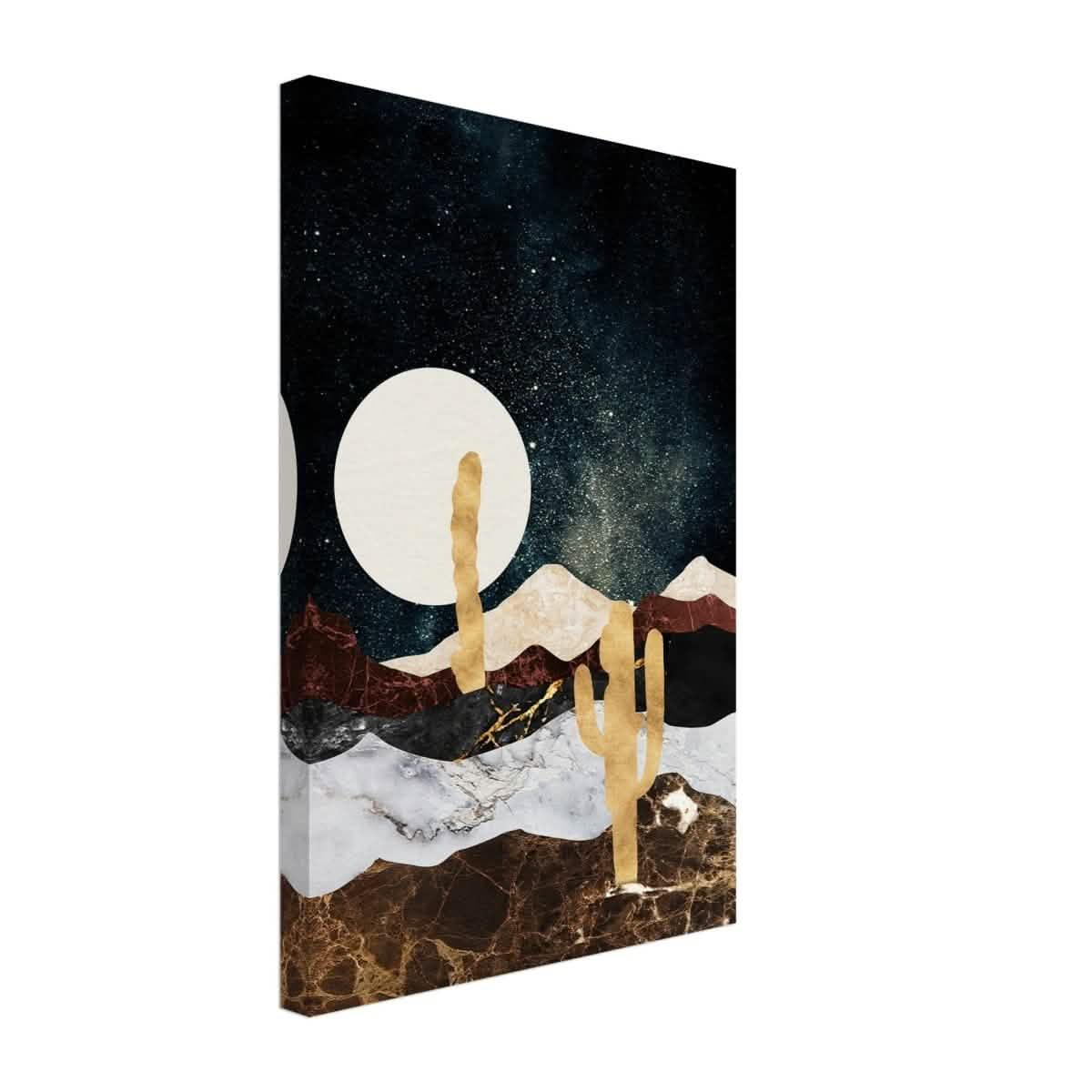 Golden Desert Night | Cosmic Minimalist Art - Canvas - 30x45 cm / 12x18″ -