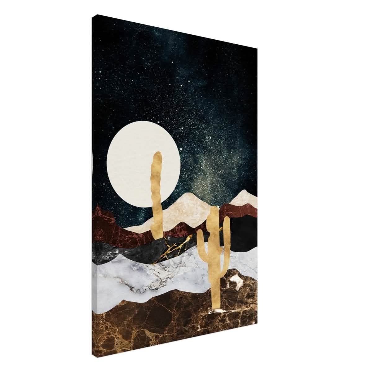 Golden Desert Night | Cosmic Minimalist Art - Canvas - 60x90 cm / 24x36″ -