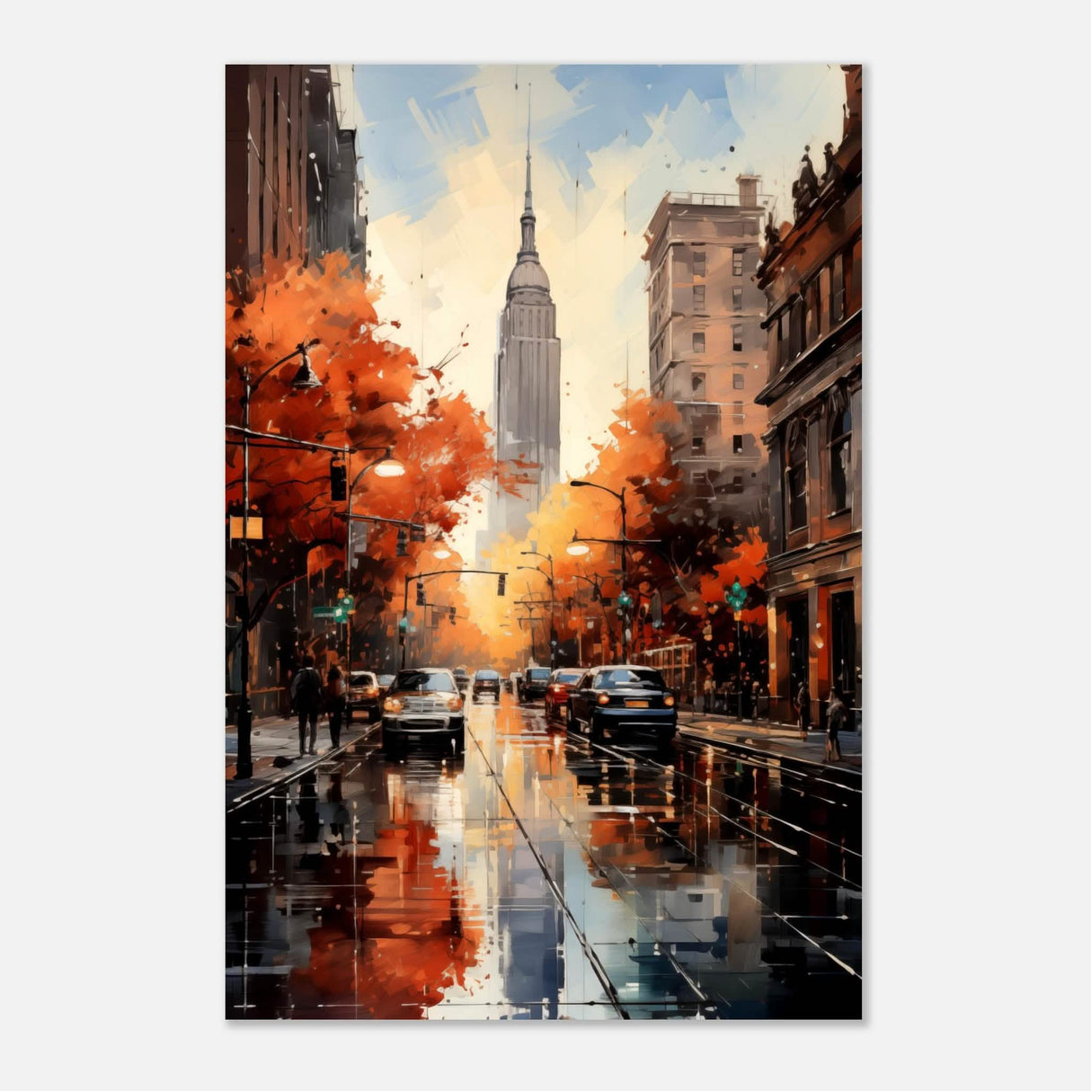 Golden Hour in Manhattan | Modern Wall Art Print - Aluminum Print - 40x60 cm / 16x24″ -